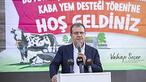 MERSİN BÜYÜKŞEHİR’DEN BÜYÜKBAŞ HAYVAN YETİŞTİRİCİLERİNE KABA YEM DESTEĞİ