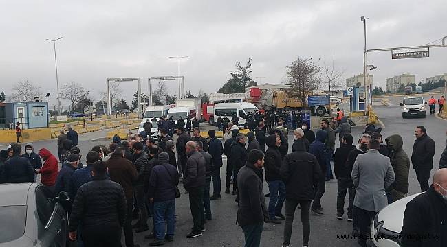 İstanbul Beylikdüzü limanda zam Protestosu