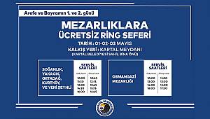 Kartal Belediyesi’nden Ramazan Bayramı’nda mezarlıklara ücretsiz ulaşım hizmeti