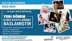 KÜLTÜR VE SANAT KURSLARININ KAYITLARI BAŞLADI