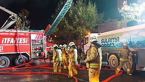 Sultanbeyli’ndeki Fabrika Yangınını Söndürme Çalışmalarına Tuzla Belediyesi’nden Destek