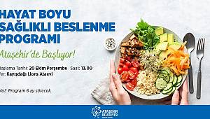 “SAĞLIKLI BESLEN SAĞLIKLA YAŞA EĞİTİM” PROGRAMI BAŞLIYOR