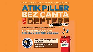 Kartal'da Atık Piller Bez Çanta Ve Deftere Dönüşüyor