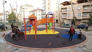 Kartal’da Parkların Zeminleri Çocuklar İçin Yenileniyor