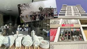 Kahramanmaraş yerle bir oldu o mağazada tabak bile yere düşmedi