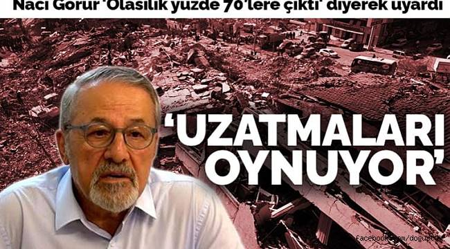 Naci Görür 'Olasılık 70’lere çıktı' dedi ve yapılması gerekenleri tek tek anlattı: 'Uzatmaları oynuyor'