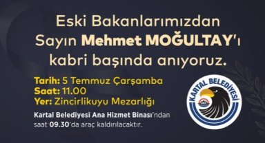 ESKİ BAKAN MOĞULTAY VEFATININ 6’NCI YILINDA KABRİ BAŞINDA ANILACAK