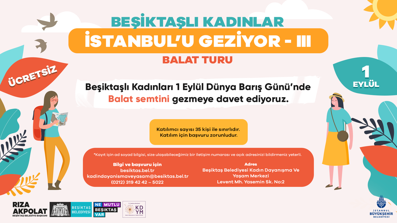 Beşiktaşlı Kadınlar 1 Eylül Dünya Barış Günü’nde Balat’ı Gezecek