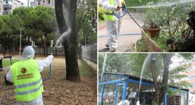 KARTAL’IN PARKLARINDA HALK VE ÇEVRE SAĞLIĞI İÇİN İLAÇLAMAYA DEVAM