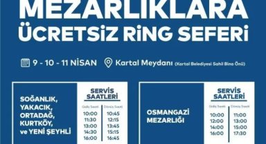 Kartal Belediyesi’nden Ramazan Bayramı’nda Mezarlıklara Ücretsiz Ulaşım Hizmeti
