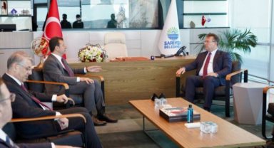 EKREM İMAMOĞLU, SARIYER BELEDİYE BAŞKANI MUSTAFA OKTAY AKSU’YA TEBRİK ZİYARETİNDE BULUNDU