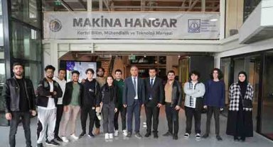 ERASMUS ÖĞRENCİLERİNDEN BİLİM, MÜHENDİSLİK VE TEKNOLOJİ MERKEZİ MAKİNE HANGAR’A ZİYARET