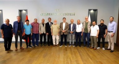 BAŞKAN ORHAN ÇERKEZ, BASIN MENSUPLARIYLA BULUŞTU