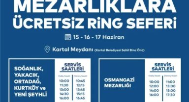 Kartal Belediyesi’nden Kurban Bayramı’nda Mezarlıklara Ücretsiz Ulaşım Hizmeti