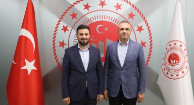BAŞKAN ÖZTEKİN, İL MÜDÜRÜ BATUR'U ZİYARET ETTİ