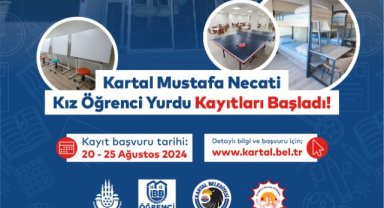 Kartal Belediyesi Mustafa Necati Yükseköğrenim Kız Öğrenci Yurdu İçin Kayıtlar Başladı