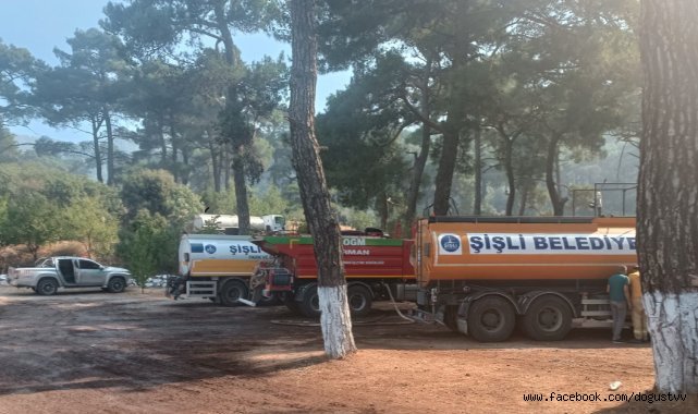 ŞİŞLİ BELEDİYESİ'NDEN İZMİR'DEKİ YANGINA DESTEK