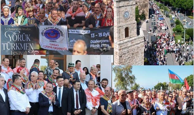 3. Uluslararası Antalya Yörük Türkmen Festivali Yörük Göçüyle başladı,Antalya caddeleri Yörük göçüyle şenlendi