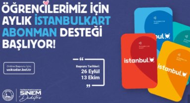 ÜSKÜDAR BELEDİYESİNDEN ÖĞRENCİLERE İSTANBULKART ABONMAN DESTEĞİ