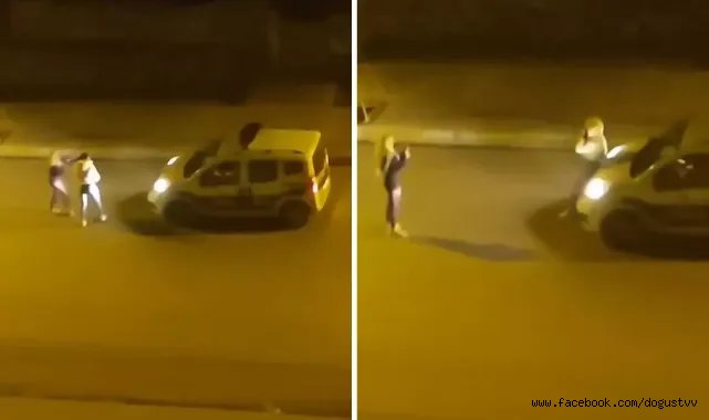Pendik'te iki kadın, polis otosunun önünde sırayla fotoğraf çektirdi