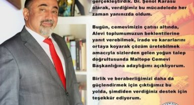 Dr. Şenol Karasu, Halkın Yoğun Talebiyle Cemevi Başkanlığına Aday Oldu