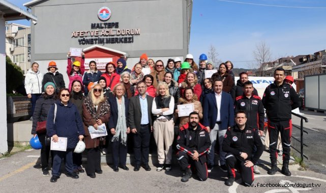 Maltepeli kadınlar afetlere müdahaleyi uygulamalı öğrendi