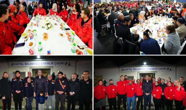 KARTAL BELEDİYESİ, AFET VE ARAMA KURTARMA EKİPLERİNİ İFTAR SOFRASINDA BULUŞTURDU