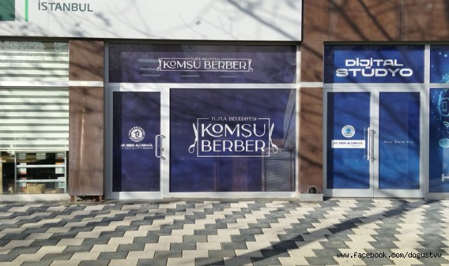 Tuzla Belediyesi’nin ücretsiz berber hizmeti “Komşu Berber” Şelale Park’ta hizmete devam ediyor