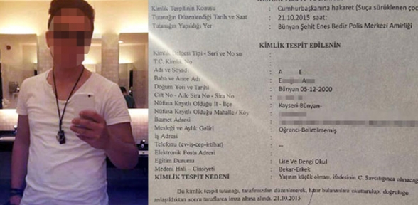 15 yaşındaki çocuğa Cumhurbaşkanına hakaretten gözaltı