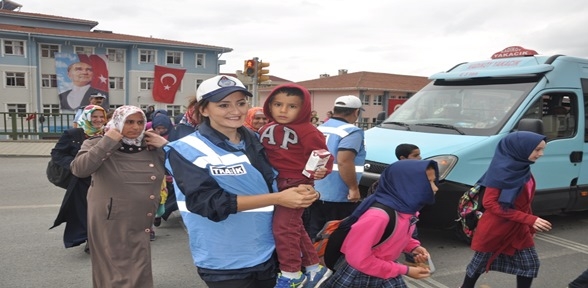28 okulda trafik uygulaması