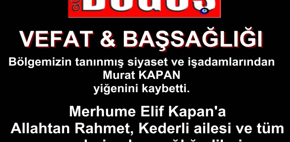 vefat ve başsağlığı