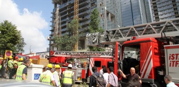 Torun Center inşaatında yangın