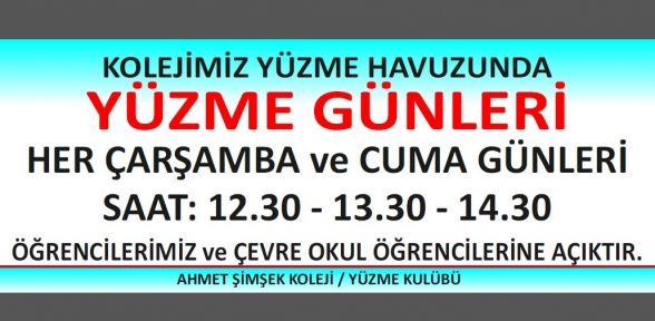 Ahmet Şimşek’te yüzme günleri başladı.