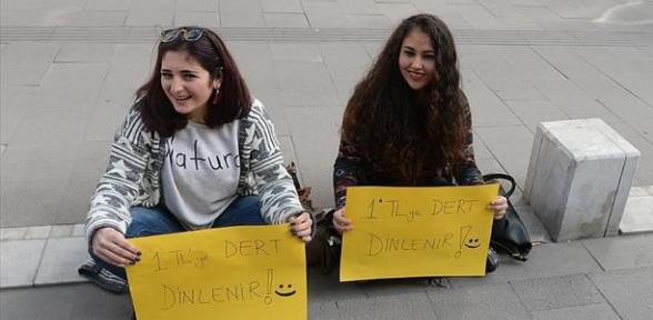 1 liraya dert dinliyorlar