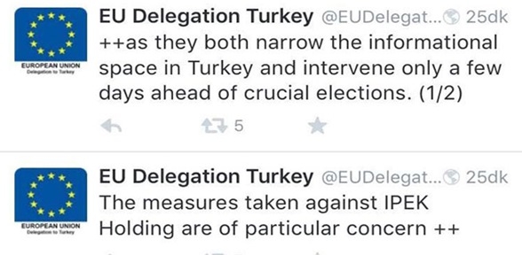 AB Türkiye Delegasyonundan Koza İpek Holding açıklaması