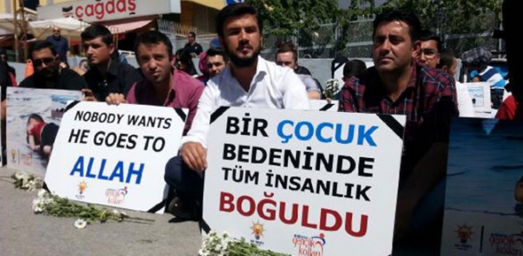 Ak Partili gençlerden BM temsilciliği önünde eylem