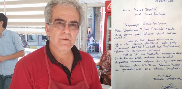 Alacağını tahsil edemeyince Bahçeli ye mektup yazdı