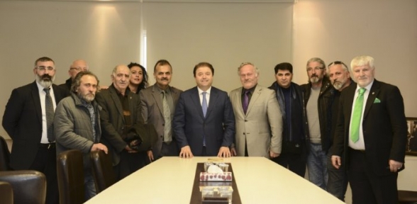 Amatör spor kulüp yöneticileri Maltepe Belediye Başkanı Ali Kılıçı makamında ziyaret etti