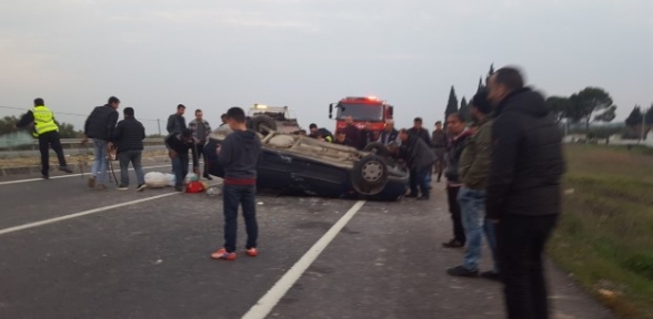 Araçla tam 5 takla attı