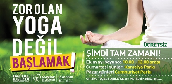 Ataşehir de Yoga eğitimi başlıyor