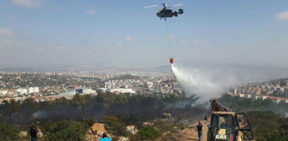 Aydos ormanında yangın çıktı