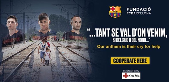 Barcelonalı yıldızlardan örnek kampanya