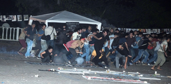 Barış için evet çadırına polis müdahalesi