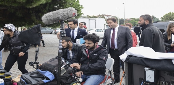 Başkan Kılıç tan dizi setine sürpriz ziyaret