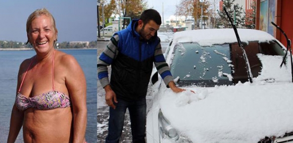 Batı da yaz Doğu da kış