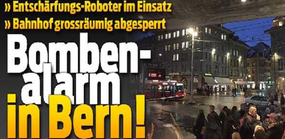 Bern tren istasyonunda bomba alarmı