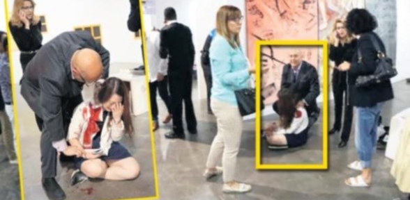 Bıçaklanmayı sanat eseri sandılar