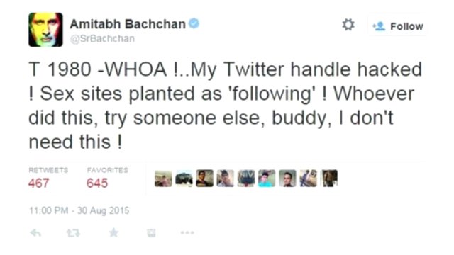 Bollywood Yıldızı Amitabh Bachchan ın Twitter Hesabı ...