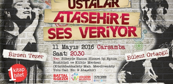 Bülent Ortaçgil ve Birsen Tezer Ataşehire Ses Veriyor 
