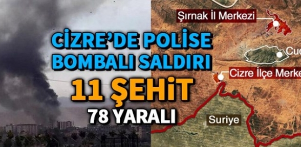 Cizrede polis kontrol noktasına bombalı saldırı